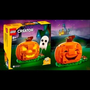 LEGO Light Up Two Faces Halloween Pumpkin with White Ghost 40697, 254 Pieces,NIB